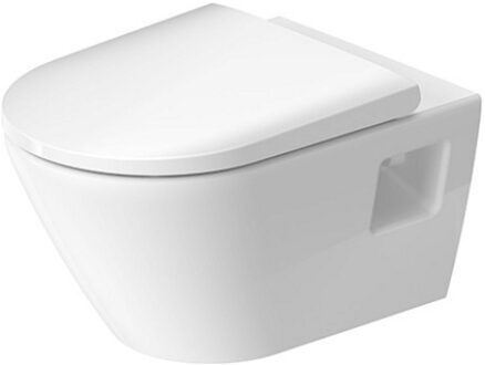 Duravit D-Neo wandtoilet zonder zitting 37x54x40cm Wit Hoogglans 2578090000