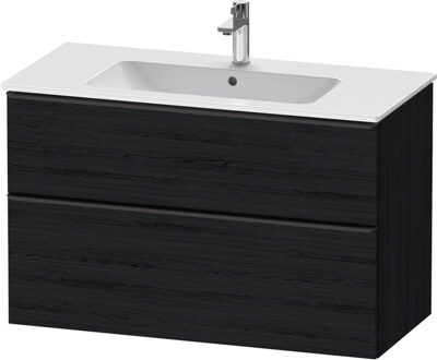 Duravit D-Neo wastafelonderkast 101x62.5x46.2cm 2 lades Eiken (zwart) Mat de436301616 Eiken (Zwart) Mat (Hout)