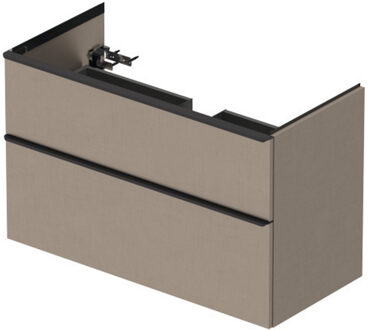 Duravit D-Neo wastafelonderkast 101x62.5x46.2cm 2 lades Linnen Mat de436307575 Linnen Mat (Bruin)