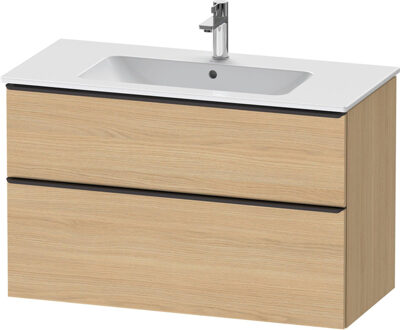 Duravit D-Neo wastafelonderkast 101x62.5x46.2cm 2 lades Natuur eiken Mat de436303030 Natuur Eiken Mat (Hout)