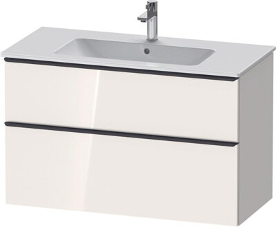 Duravit D-Neo wastafelonderkast 101x62.5x46.2cm 2 lades wit Hoogglans de436302222