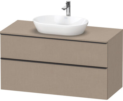 Duravit D-Neo wastafelonderkast 120x66.4x55cm 2 lades Linnen Mat de496907575 Linnen Mat (Bruin)