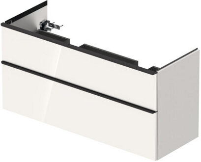 Duravit D-Neo wastafelonderkast 128x62.5x46.2cm 2 lades wit Hoogglans de436502222