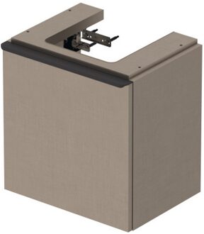 Duravit D-Neo wastafelonderkast 43.4x44x32.2cm Linksdraaiend 1 deur Linnen Mat de4217l7575 Linnen Mat (Bruin)