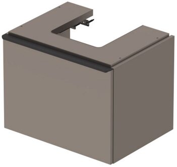 Duravit D-Neo wastafelonderkast 58.4x44x44.2cm 1 lade Basalt Mat de427104343 Basalt Mat (Zwart)