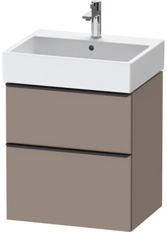 Duravit D-Neo wastafelonderkast 58.4x62.5x44.2cm 2 lades Basalt Mat de437104343 Basalt Mat (Zwart)