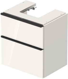 Duravit D-Neo wastafelonderkast 58.4x62.5x44.2cm 2 lades wit Hoogglans de437102222