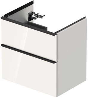 Duravit D-Neo wastafelonderkast 63.4x62.5x45.2cm 2 lades wit Hoogglans de435402222