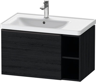 Duravit D-Neo wastafelonderkast 78.4x44x45.2cm 1 lade met softclose Eiken (zwart) Mat de425801616 Eiken (Zwart) Mat (Hout)