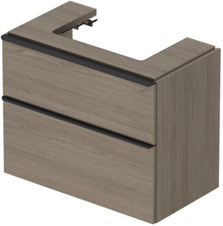 Duravit D-Neo wastafelonderkast 78.4x62.5x44.2cm 2 lades Eiken (terra) Mat de437303535 Eiken (Terra) Mat (Hout)