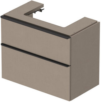 Duravit D-Neo wastafelonderkast 78.4x62.5x44.2cm 2 lades Linnen Mat de437307575 Linnen Mat (Bruin)