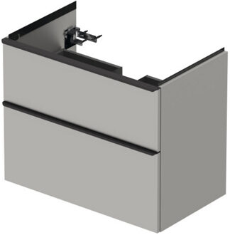 Duravit D-Neo wastafelonderkast 78.4x62.5x45.2cm 2 lades Betongrijs Mat de435500707 Betongrijs Mat (Grijs)