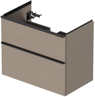 Duravit D-Neo wastafelonderkast 78.4x62.5x45.2cm 2 lades Linnen Mat de435507575 Linnen Mat (Bruin)