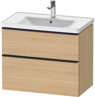 Duravit D-Neo wastafelonderkast 78.4x62.5x45.2cm 2 lades Natuur eiken Mat de435503030 Natuur Eiken Mat (Hout)