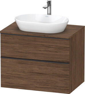 Duravit D-Neo wastafelonderkast 80x66.4x55cm 2 lades Noten (donker) Mat de496702121 Noten (Donker) Mat (Hout)