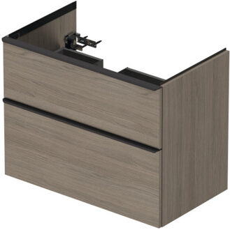 Duravit D-Neo wastafelonderkast 81x62.5x46.2cm 1 lade Eiken (terra) Mat de436603535 Eiken (Terra) Mat (Hout)