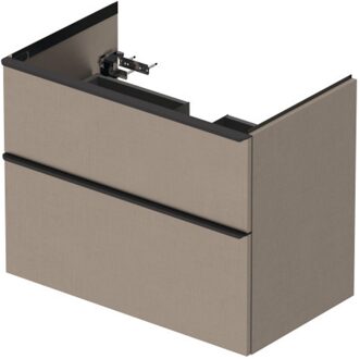 Duravit D-Neo wastafelonderkast 81x62.5x46.2cm 1 lade Linnen Mat de436207575 Linnen Mat (Bruin)