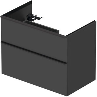 Duravit D-Neo wastafelonderkast 81x62.5x46.2cm 2 lades Grafiet Mat de436704949 Grafiet Mat (Grijs)