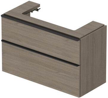 Duravit D-Neo wastafelonderkast 98.4x62.5x44.2cm 2 lades Eiken (terra) Mat de437403535 Eiken (Terra) Mat (Hout)