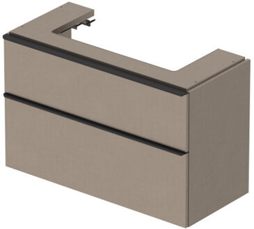 Duravit D-Neo wastafelonderkast 98.4x62.5x44.2cm 2 lades Linnen Mat de437407575 Linnen Mat (Bruin)