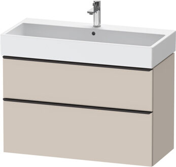 Duravit D-Neo wastafelonderkast 98.4x62.5x44.2cm 2 lades Taupe Mat de437409191 Taupe Mat (Bruin)