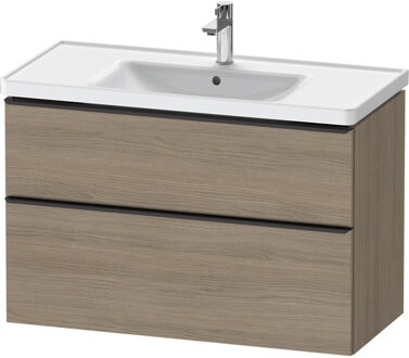 Duravit D-Neo wastafelonderkast 98.4x62.5x45.2cm 2 lades Eiken (terra) Mat de435603535 Eiken (Terra) Mat (Hout)