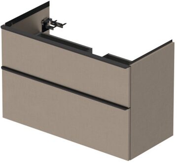 Duravit D-Neo wastafelonderkast 98.4x62.5x45.2cm 2 lades Linnen Mat de435607575 Linnen Mat (Bruin)