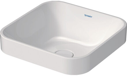 Duravit Happy D.2 Plus opzetwastafel 40 cm, vierkant, zonder kraangat, wit