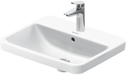 Duravit Inbouwwastafel Duravit No.1 Met Kraangat Met Overloop 55x43.5x17.5cm Hoogglans Wit