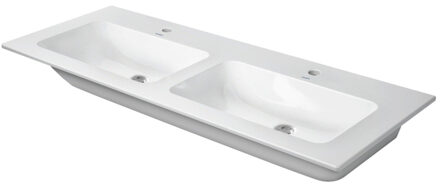 Duravit Me By Starck Dubbele wastafel 130cm wit