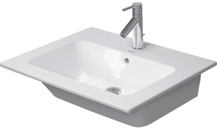 Duravit Me by Starck meubelwastafel 63x49 cm met 1 kraangat met overloop WonderGliss, wit