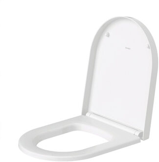 Duravit ME by Starck WC-zitting - 43.8x37.4x4cm - compact - softclose - quickrelease - zijdemat wit 0020193200 Wit mat