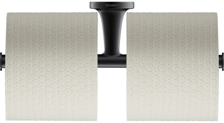 Duravit Starck T closetrolhouder dubbel, mat zwart