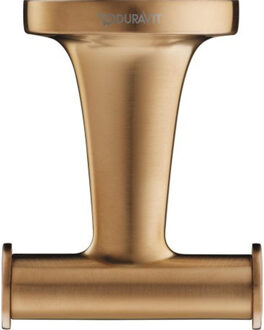 Duravit Starck T Handdoekhaak - dubbel - rond - brons geborsteld 0099300400 Geborsteld brons