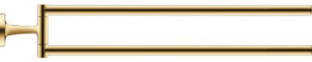 Duravit Starck T Handdoekhouder - 2 stangen - 46.5cm - draaibaar - goud gepolijst 0099413400