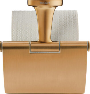 Duravit Starck T Toiletrolhouder - met klep - brons geborsteld 0099400400 Geborsteld brons