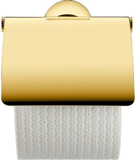Duravit Starck T Toiletrolhouder - met klep - goud gepolijst 0099403400