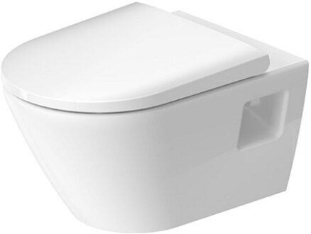 Duravit Toilet Duravit D-Neo Wand Rimless Diepspoel 54 cm Hoogglans Wit Duravit