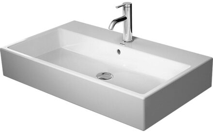 Duravit Vero Air wastafel geslepen 80x47 cm zonder kraangat met overloop, wit