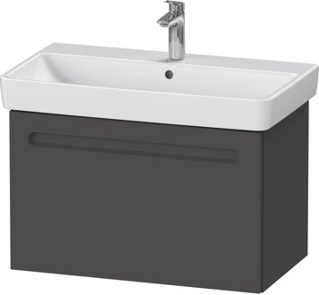 Duravit Wastafelkast Duravit No.1 Met 1 Lade 74x42.6x47.8 cm Met Geïntegreerde Greep Mat Grafiet Duravit