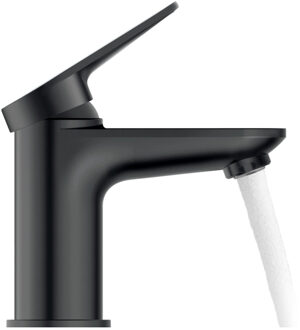 Duravit Wave Wastafelmengkraan - s-size - eengreeps - zonder waste - voorsprong 9.5cm - zwart mat wa1010002046