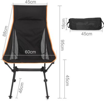 Durble Ultralight Draagbare Vouwen Maan Stoel Met Draagtas Anti-Slip Stand Waterdicht Doek Voor Vissen Camping Tuin Outdoor A1 zwart zonder zak