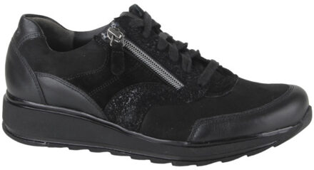 Durea 6279.685.1141-h dames veterschoenen sportief - maat 37,5 Zwart