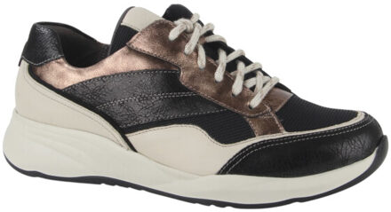 Durea 6308.605.1739-h dames veterschoenen sportief Zwart - 39