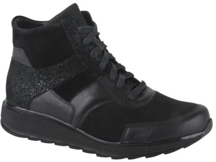 Durea 9745.688.1325-k dames veterboots sportief Zwart - 38,5