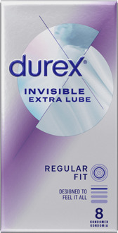 Durex Condooms Durex Invisible Extra Lube 8 st