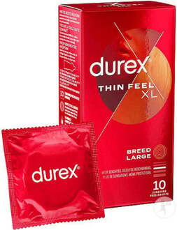 Durex Feel Thin Extra Large 10 Condooms Transparant - 60 (omtrek 12-13 cm)