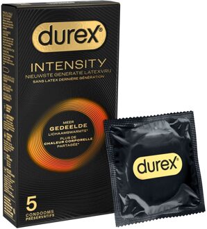 Durex Intensity Latexvrije Condooms 5 stuks Transparant - 56 (omtrek 11,5-12 cm)