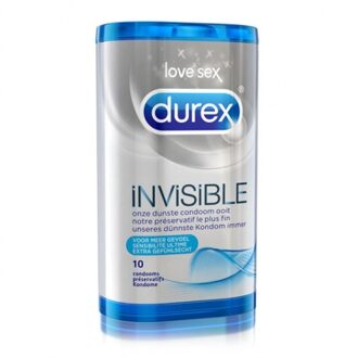Durex Invisible Extra Dun Condooms  - 10 stuks