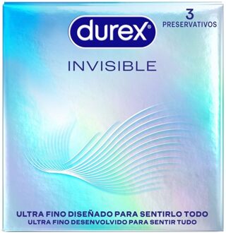 Durex Invisible Ultra Dunne Condooms 3 stuks Transparant - 56 (omtrek 11,5-12 cm)